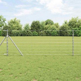 Valla de campo Plateado 25 x 0.8 m Acero galvanizado