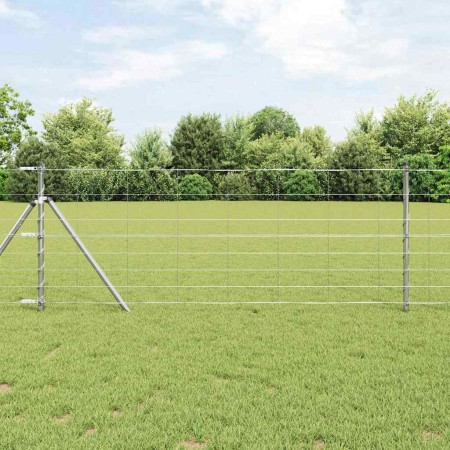 Valla de campo Plateado 25 x 0.8 m Acero galvanizado