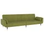 Sofá cama de 2 plazas con dos cojines terciopelo verde claro de vidaXL, Sofás - Ref: Foro24-337585, Precio: 325,50 €, Descuen...