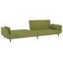 Two-seater sofa bed with two light green velvet cushions by vidaXL, Sofas - Ref: Foro24-337585, Price: 325,51 €, Discount: %