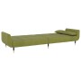 2-Sitzer-Schlafsofa mit zwei hellgrünen Samtkissen von vidaXL, Sofas - Ref: Foro24-337585, Preis: 331,46 €, Rabatt: %