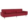 Sofá cama de 2 plazas con dos almohadas terciopelo color vino de vidaXL, Sofás - Ref: Foro24-337587, Precio: 326,03 €, Descue...