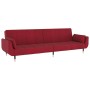 Two-seater sofa bed with two wine-colored velvet pillows by vidaXL, Sofas - Ref: Foro24-337587, Price: 332,01 €, Discount: %
