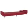 Sofá cama de 2 plazas con dos almohadas terciopelo color vino de vidaXL, Sofás - Ref: Foro24-337587, Precio: 326,03 €, Descue...