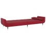 Two-seater sofa bed with two wine-colored velvet pillows by vidaXL, Sofas - Ref: Foro24-337587, Price: 332,01 €, Discount: %