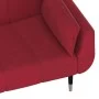 Sofá cama de 2 plazas con dos almohadas terciopelo color vino de vidaXL, Sofás - Ref: Foro24-337587, Precio: 326,03 €, Descue...