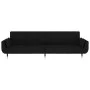 Sofá cama de 2 plazas con dos almohadas terciopelo negro de vidaXL, Sofás - Ref: Foro24-337588, Precio: 357,17 €, Descuento: %