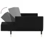 Sofá cama de 2 plazas con dos almohadas terciopelo negro de vidaXL, Sofás - Ref: Foro24-337588, Precio: 357,17 €, Descuento: %