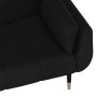 Sofá cama de 2 plazas con dos almohadas terciopelo negro de vidaXL, Sofás - Ref: Foro24-337588, Precio: 364,13 €, Descuento: %