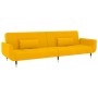 Sofá cama de 2 plazas con dos cojines terciopelo amarillo by vidaXL, Sofas - Ref: Foro24-337589, Price: 333,92 €, Discount: %