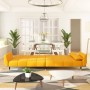Sofá cama de 2 plazas con dos cojines terciopelo amarillo by vidaXL, Sofas - Ref: Foro24-337589, Price: 333,92 €, Discount: %
