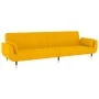 Sofá cama de 2 plazas con dos cojines terciopelo amarillo by vidaXL, Sofas - Ref: Foro24-337589, Price: 326,46 €, Discount: %