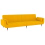 Sofá cama de 2 plazas con dos cojines terciopelo amarillo by vidaXL, Sofas - Ref: Foro24-337589, Price: 333,92 €, Discount: %