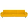 Sofá cama de 2 plazas con dos cojines terciopelo amarillo by vidaXL, Sofas - Ref: Foro24-337589, Price: 326,46 €, Discount: %
