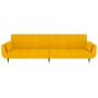 Sofá cama de 2 plazas con dos cojines terciopelo amarillo by vidaXL, Sofas - Ref: Foro24-337589, Price: 333,92 €, Discount: %
