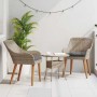 Silla de Jardín 2 pcs Negro 55 x 62.5 x 82cm ratán sintético
