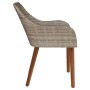 Silla de Jardín 2 pcs Negro 55 x 62.5 x 82cm ratán sintético