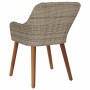 Silla de Jardín 2 pcs Negro 55 x 62.5 x 82cm ratán sintético