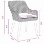 Silla de Jardín 2 pcs Negro 55 x 62.5 x 82cm ratán sintético