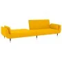 Sofá cama de 2 plazas con dos cojines terciopelo amarillo by vidaXL, Sofas - Ref: Foro24-337589, Price: 326,46 €, Discount: %