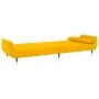 Sofá cama de 2 plazas con dos cojines terciopelo amarillo by vidaXL, Sofas - Ref: Foro24-337589, Price: 326,46 €, Discount: %
