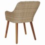 Silla de Jardín 2 pcs Beige 55 x 62.5 x 82cm ratán sintético
