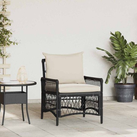 Silla de Jardín Negro 60 x 70 x 78cm ratán sintético en Sillas de jardín | Comprar online en Foro24