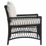 Silla de Jardín Negro 60 x 70 x 78cm ratán sintético en Sillas de jardín | Comprar online en Foro24