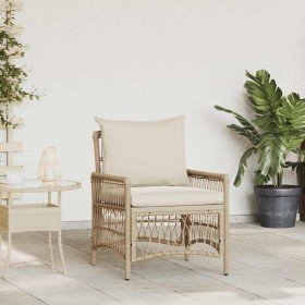 Silla de Jardín Beige 60 x 70 x 78cm ratán sintético