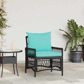 Silla de Jardín Negro 60 x 70 x 78cm ratán sintético