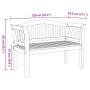 Banco de jardín Marrón 120 x 53.5 x 85 cm Madera de teca maciza