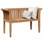 Banco de jardín Marrón 127.5 x 52 x 80 cm Madera de teca maciza