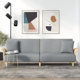 Schlafsofa mit Armlehnen aus hellgrauem Stoff von vidaXL, Sofas - Ref: Foro24-351843, Preis: 288,25 €, Rabatt: %