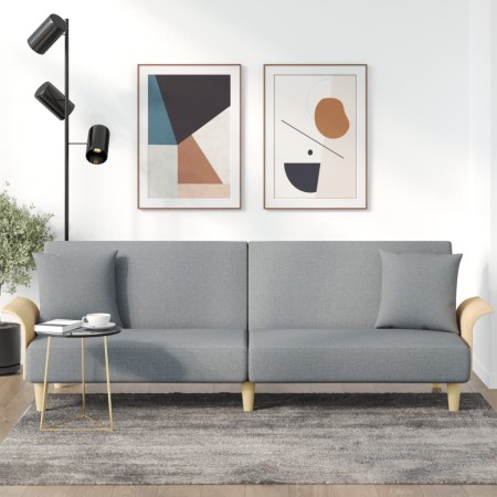Sofa bed with armrests light gray fabric by vidaXL, Sofas - Ref: Foro24-351843, Price: 293,35 €, Discount: %