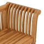 Banco de jardín Marrón 127.5 x 52 x 80 cm Madera de teca maciza