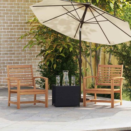 Sillas de jardín 2 pcs Natural 60 x 65 x 76.5 cm