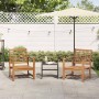 Sillas de jardín 2 pcs Natural 60 x 65 x 76.5 cm