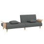 Sofá cama con reposabrazos tela gris oscuro de vidaXL, Sofás - Ref: Foro24-351844, Precio: 283,73 €, Descuento: %