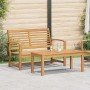 Conjunto de sofá de jardín Natural Madera de teca maciza