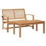 Conjunto de sofá de jardín Natural Madera de teca maciza