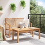Conjunto de sofá de jardín Natural Madera de teca maciza