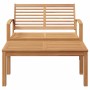 Conjunto de sofá de jardín Natural Madera de teca maciza