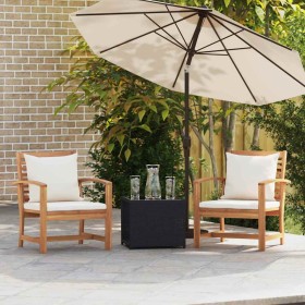 Sillas de jardín 2 pcs Natural 60 x 65 x 76.5 cm
