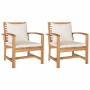 Sillas de jardín 2 pcs Natural 60 x 65 x 76.5 cm