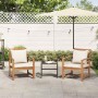 Sillas de jardín 2 pcs Natural 60 x 65 x 76.5 cm