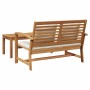 Conjunto de sofá de jardín Natural Madera de teca maciza