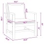 Sillas de jardín 2 pcs Natural 60 x 65 x 76.5 cm