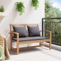 Conjunto de sofá de jardín Natural Madera de teca maciza