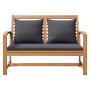Conjunto de sofá de jardín Natural Madera de teca maciza
