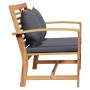 Conjunto de sofá de jardín Natural Madera de teca maciza